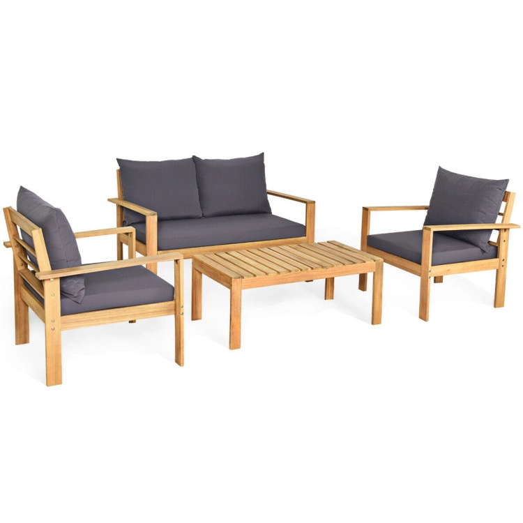PRIMO WOODEN SOFA SET OF 4PCS 3