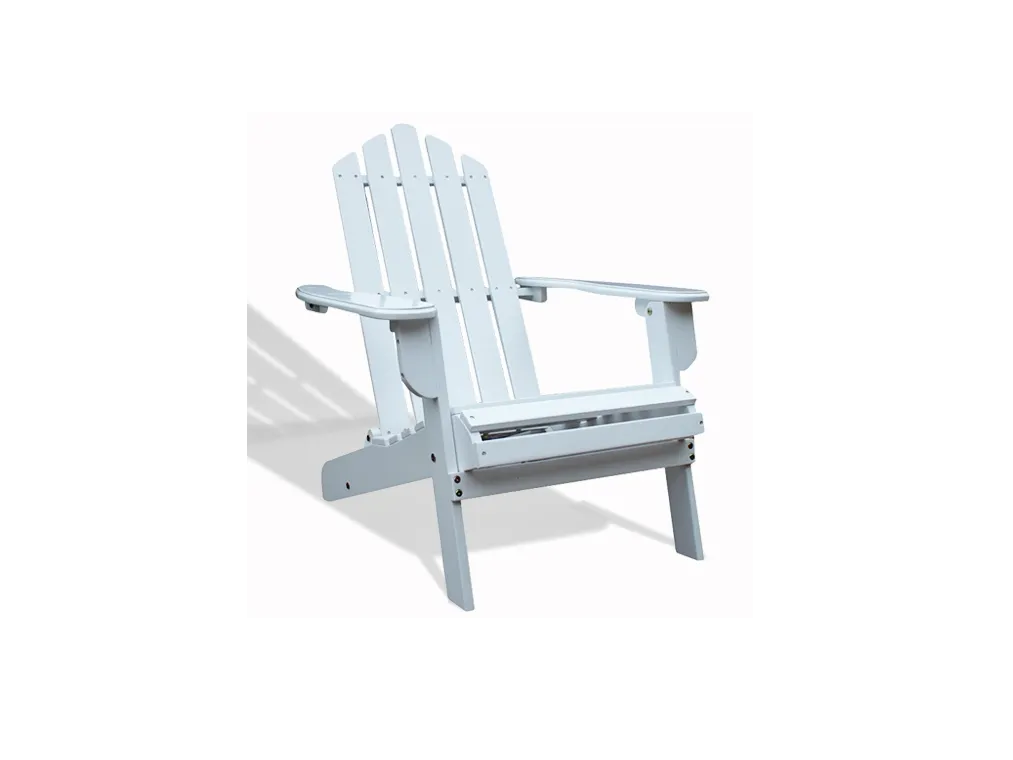 COASTAL WHITE FOLDING ADIRONDACK CHAIR 1